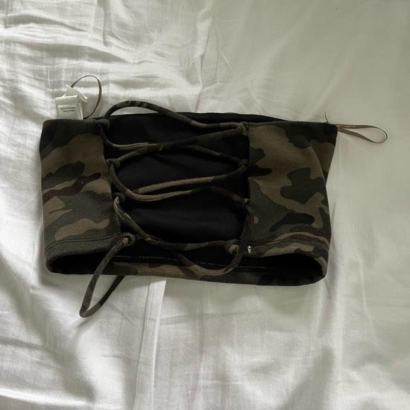 Camo tube top with tie in the back - Picture 2 of 4